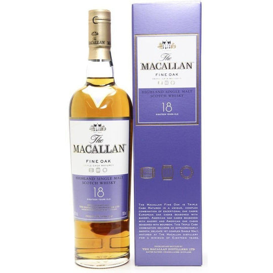 Macallan 18 year Old Fine Oak Single Malt Whisky - 70cl 43%