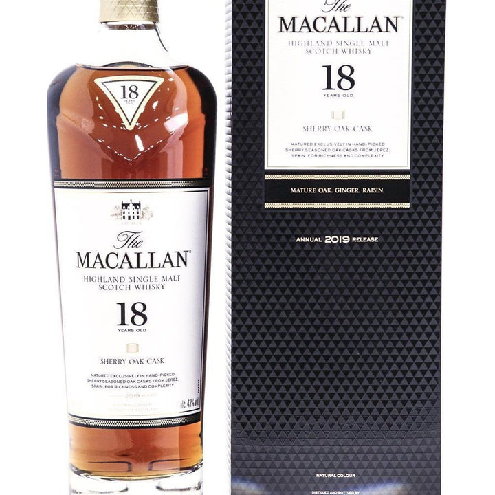 Macallan 18 Year Old Sherry Oak Whisky 2019 - 70cl 43% - The Really Good Whisky Company