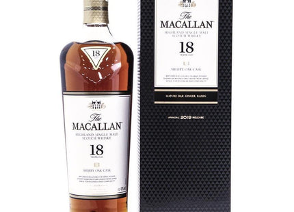 Macallan 18 Year Old Sherry Oak Whisky 2019 - 70cl 43% - The Really Good Whisky Company
