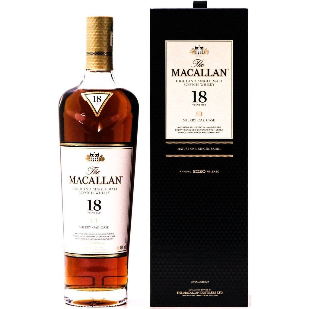 Macallan 18 Year Old Sherry Oak Whisky 2020  - 70cl 43%