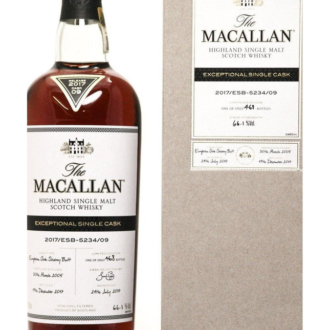 Macallan 2005-2017 Exceptional Single Cask No. 9 Whisky - The Really Good Whisky Company
