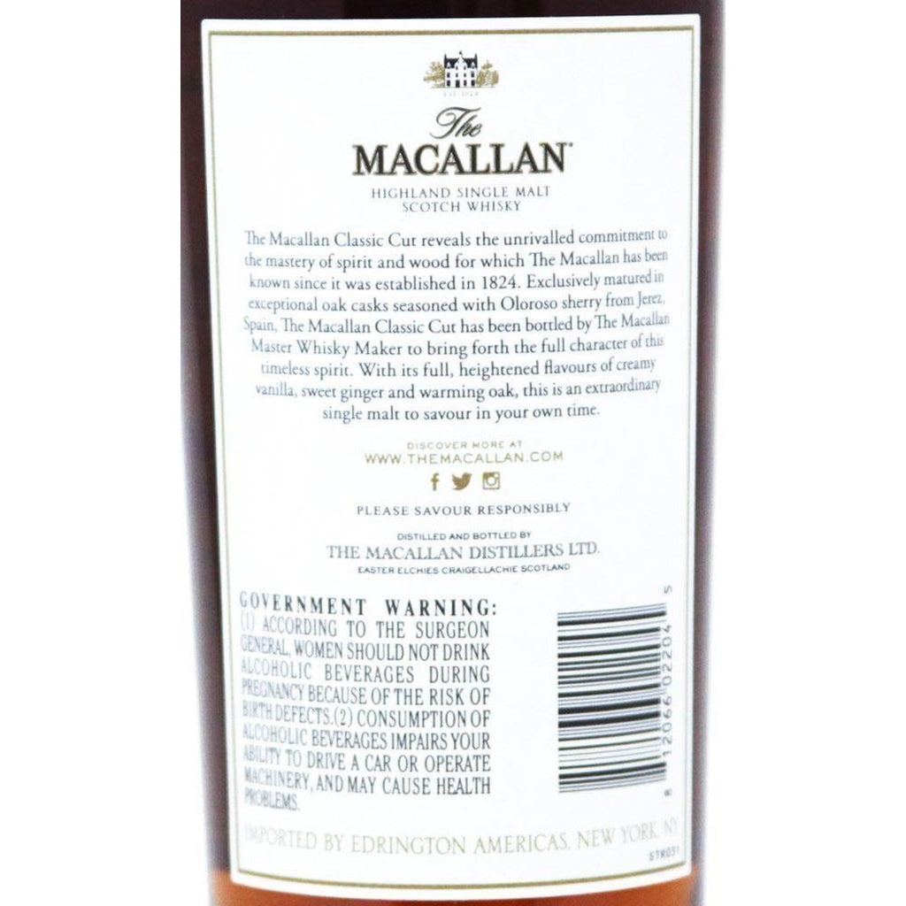 Macallan Classic Cut 2017 Release Whisky - The Really Good Whisky Company