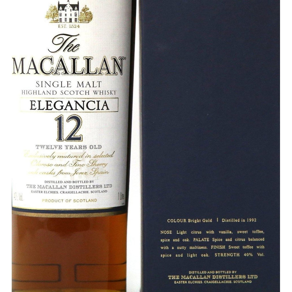 Macallan Elegancia 12 Year Old - 1992 Single Malt Scotch Whisky - The Really Good Whisky Company