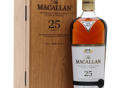Macallan 25 Year Old Sherry Oak 2021 Release Single Malt Scotch Whisky - 70cl 43%