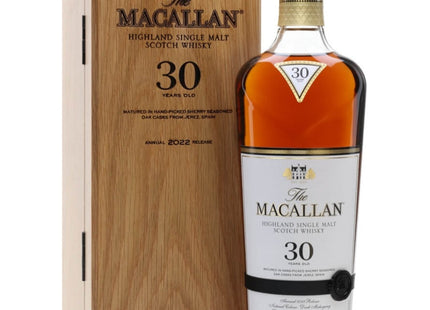 Macallan 30 Year Old Sherry Oak 2022 Annual Release Single Malt Scotch Whisky - 70cl 43%