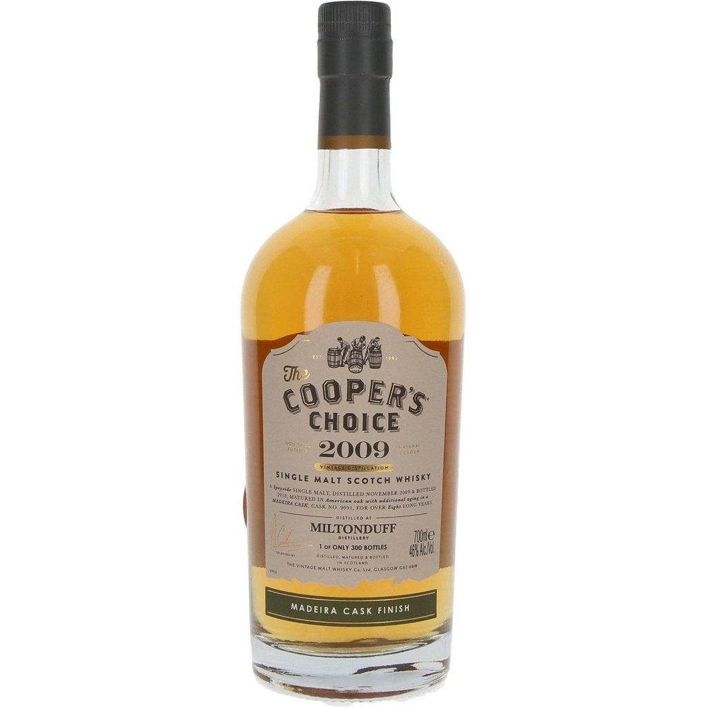 Miltonduff 8 Year Old 2009 (cask 9091) The Cooper's Choice - 70cl 46% - The Really Good Whisky Company