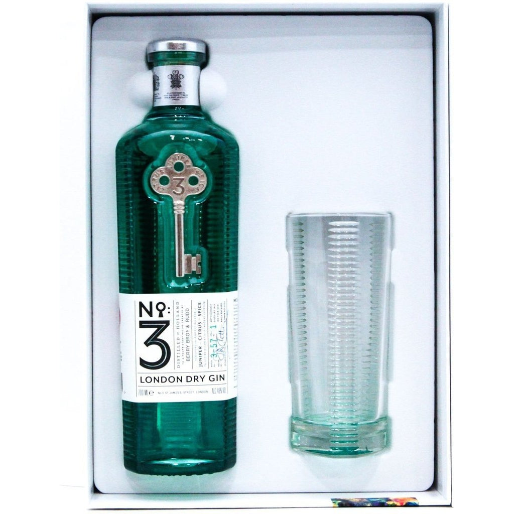 No. 3 London Dry Gin with High Ball Glass The Art Of Perfection - 70cl 46%