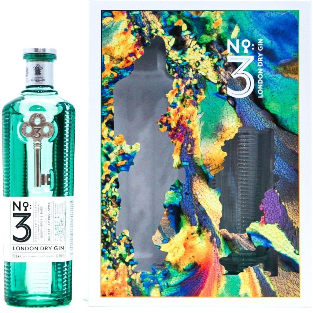 No. 3 London Dry Gin with High Ball Glass The Art Of Perfection - 70cl 46%