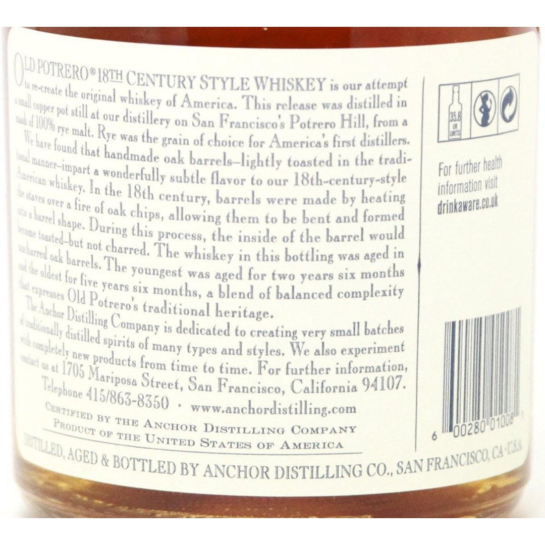 Old Potrero 18th Century Style Whiskey - 70cl 51.2% - The Really Good Whisky Company