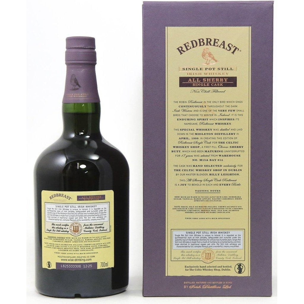 Red Breast 1999 Single Pot Still All Sherry - Celtic Whiskey Version - The Really Good Whisky Company