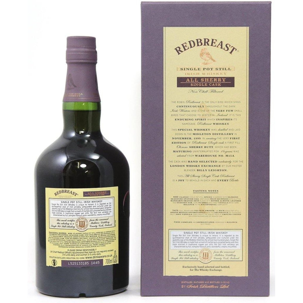 Redbreast 1999 Single Pot Still All Sherry - Whisky Exchange Version - 70cl 59.9% - The Really Good Whisky Company