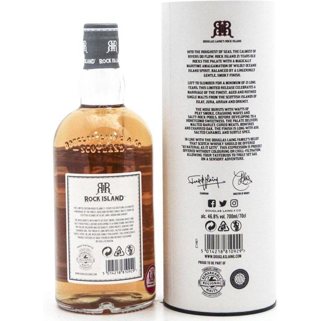 Rock Island 21 Year Old Blended Malt - Douglas Laing - 70cl 46.8% - The Really Good Whisky Company