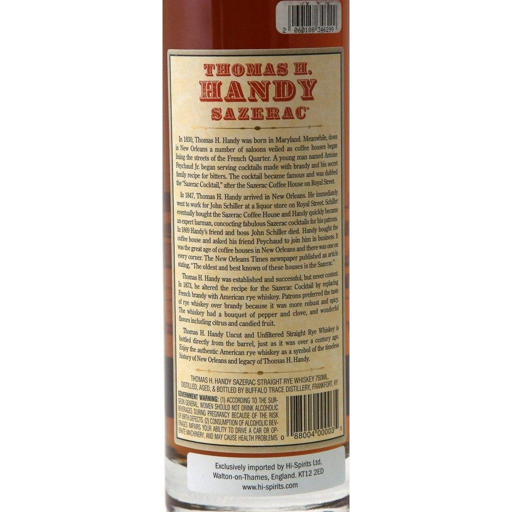 Sazerac Thomas Handy 2016 release - 63.1% ABV Whisky - The Really Good Whisky Company