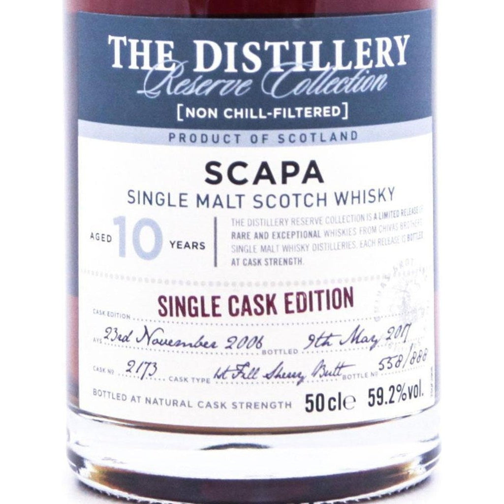 Scapa 2006 Reserve Collection 10 Year Old Single Cask Edition - 50cl 59.2% - The Really Good Whisky Company