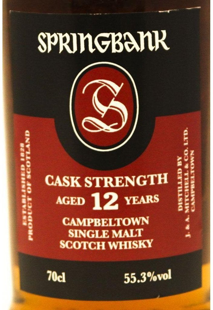 Springbank 12 Year Old Cask Strength 2020 (Batch 20) - 70cl 55.3% - The Really Good Whisky Company