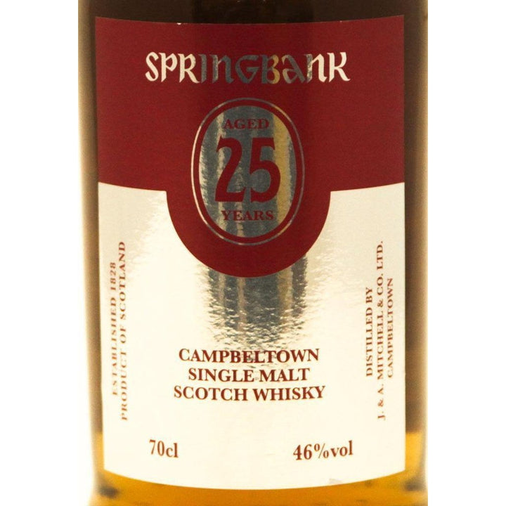 Springbank 25 Year Old Single Malt Scotch Whisky 2019 - The Really Good Whisky Company