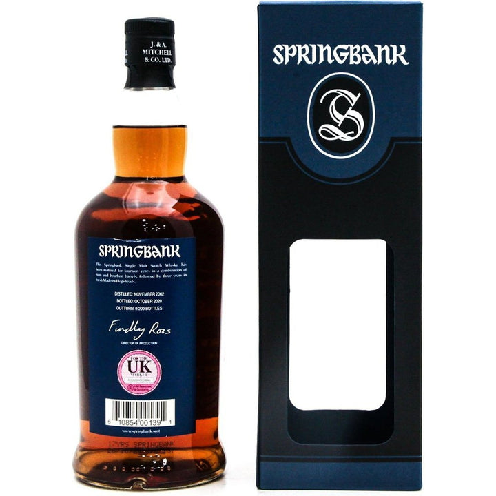 Springbank Madeira Cask Single Malt 17 Year Old - 70cl 47.8%