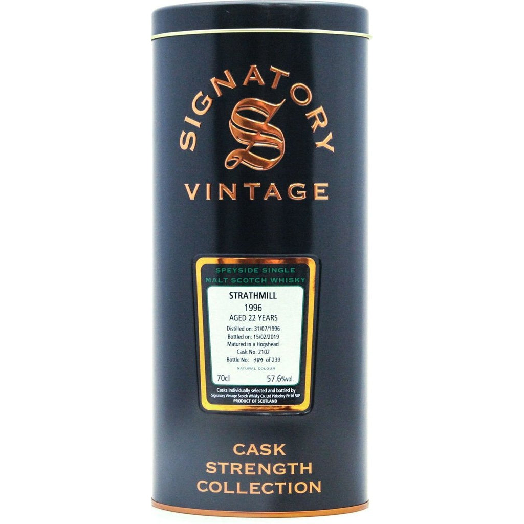 Strathmill 1996 22 Year Old Signatory Vintage Single Malt Scotch Whisky - 70cl 57.6%