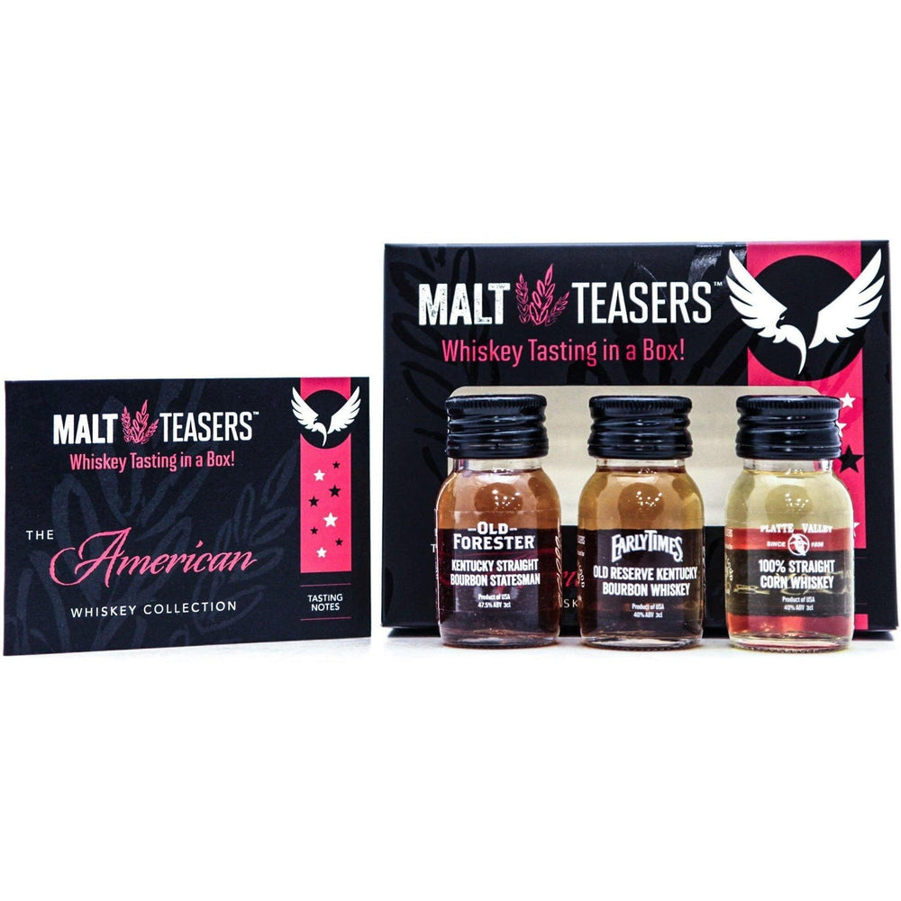 The American Whiskey Tasting Pack with Online Video Link - 3 Malt Teasers - 3 X 3cl 42% - The Really Good Whisky Company