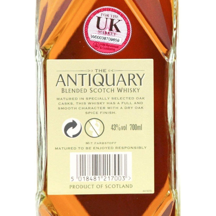 The Antiquary 21 Year Old Blended Scotch Whisky - 70cl 43% - The Really Good Whisky Company