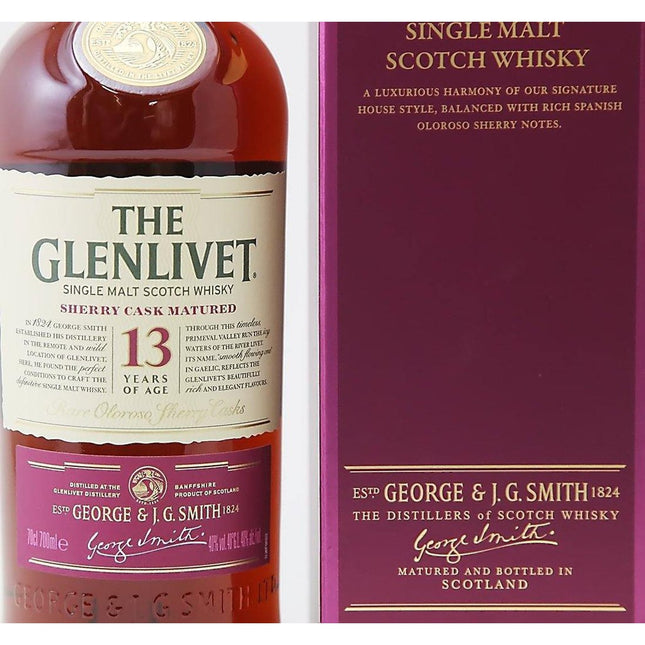 The Glenlivet 13 Year Old Sherry Cask - 70cl 40% - The Really Good Whisky Company
