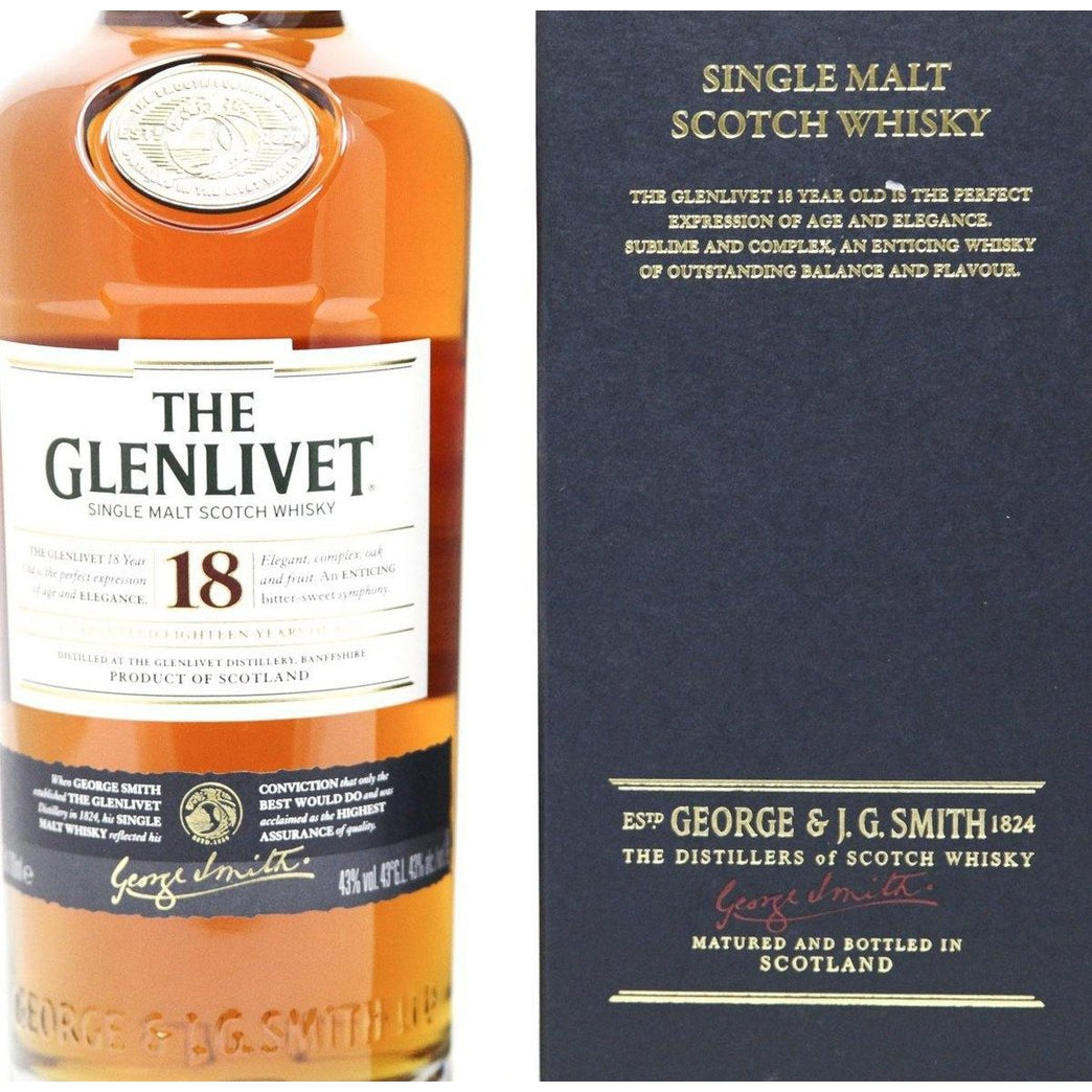 The Glenlivet 18 Year Old Oak Single Malt Whisky - The Really Good Whisky Company