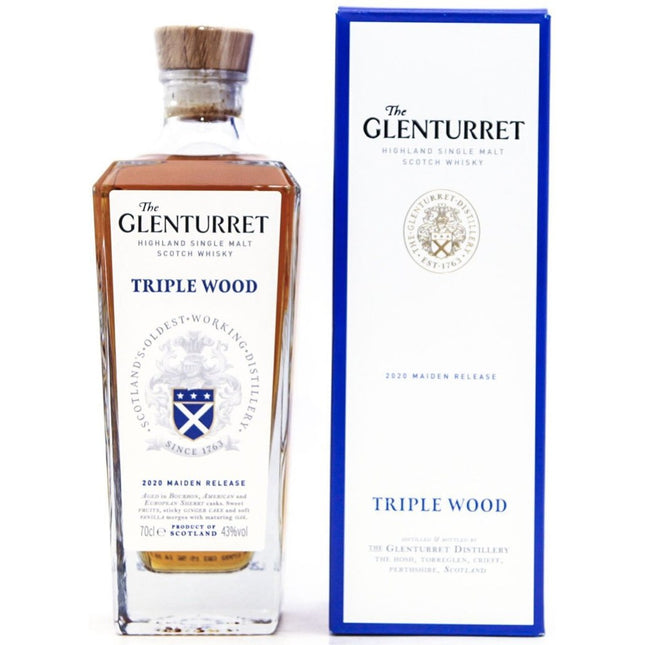 The Glenturret Triple Wood 2020 Maiden Release Single Malt Whisky - 70cl 43%