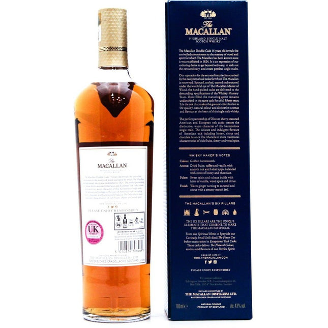 The Macallan 15 Year Old Double Cask Single Malt Scotch Whisky - 70cl 43%