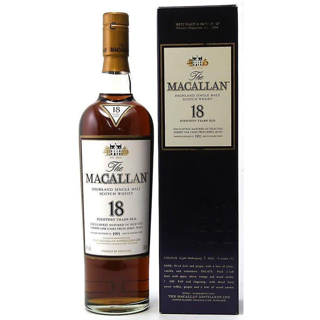 The Macallan 18 Year Old 1991 Single Malt Scotch Whisky - The Really Good Whisky Company