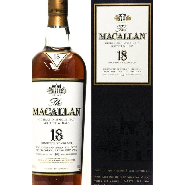 The Macallan 18 Year Old 1995 Single Malt Scotch Whisky - The Really Good Whisky Company