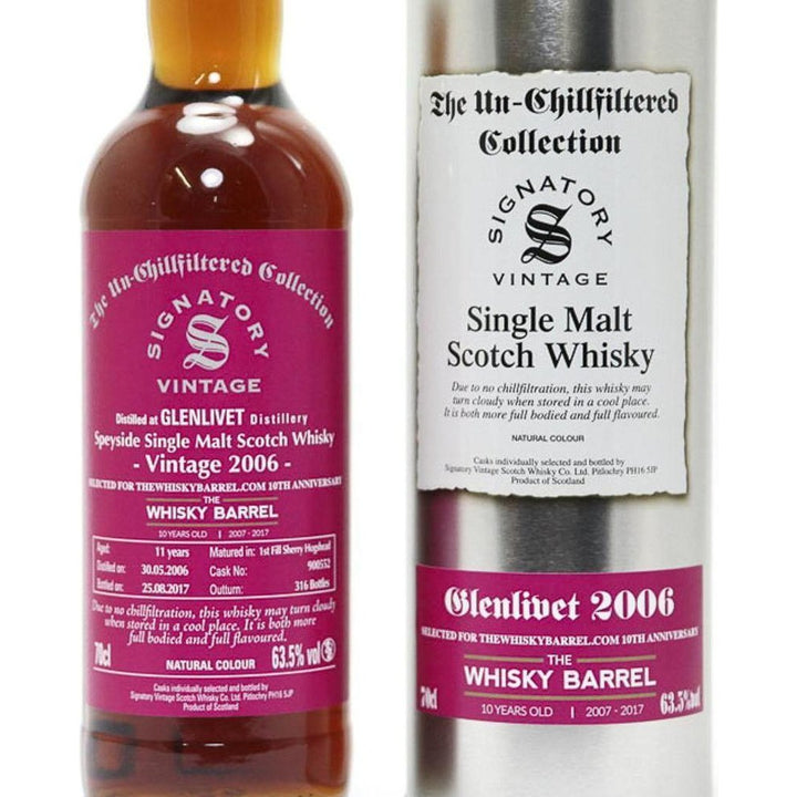 The Unfiltered Collection Signatory Glenlivet 2006 63.3% - EC128887 - The Really Good Whisky Company