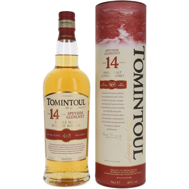 Tomintoul 14 Year Old Single Malt Scotch Whisky - 70cl 46%