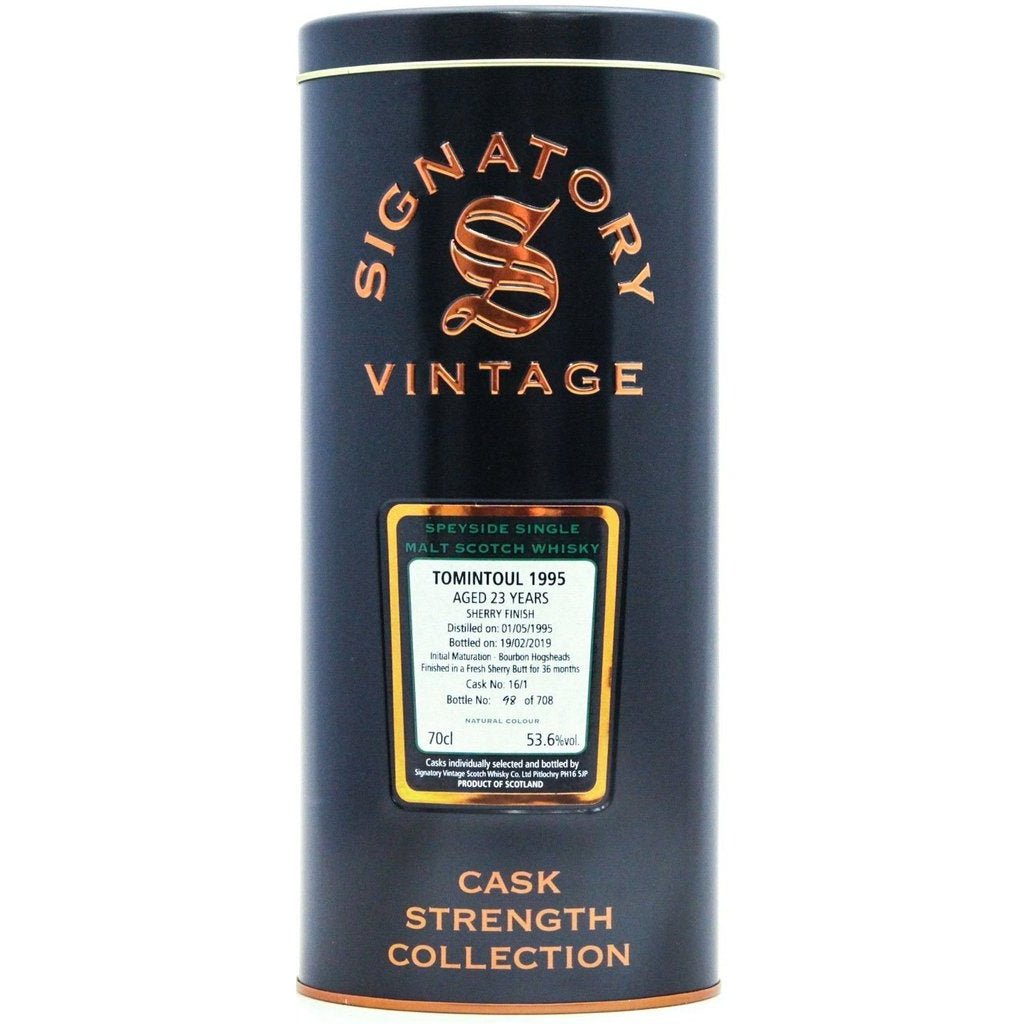 Tomintoul 1995 23 Year Old Sherry Finish Signatory Vintage - 70cl 53.6%