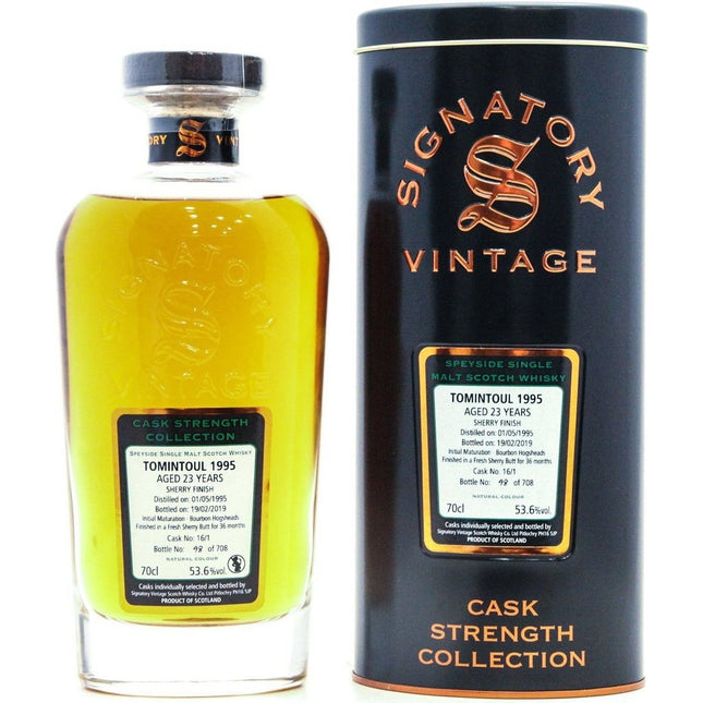 Tomintoul 1995 23 Year Old Sherry Finish Signatory Vintage - 70cl 53.6%