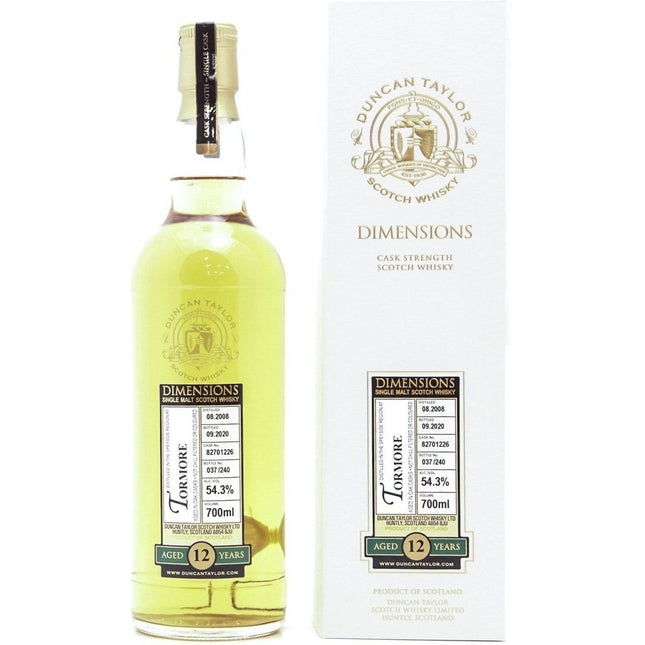 Tormore 12 year Old 2008 Cask Strength Dimension (Duncan Taylor) - 70cl 54.3%