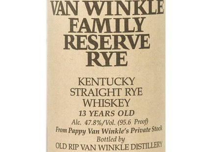 Van Winkle 13 Year Old Family Reserve Rye 2015 Release Whiskey - The Really Good Whisky Company