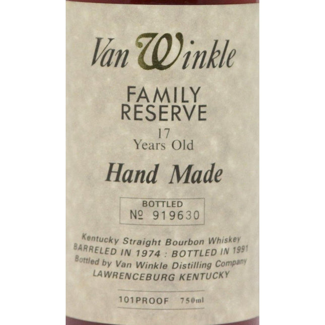 Van Winkle 1974 Family Reserve -  17 Year Old  Bourbon Whisky - The Really Good Whisky Company