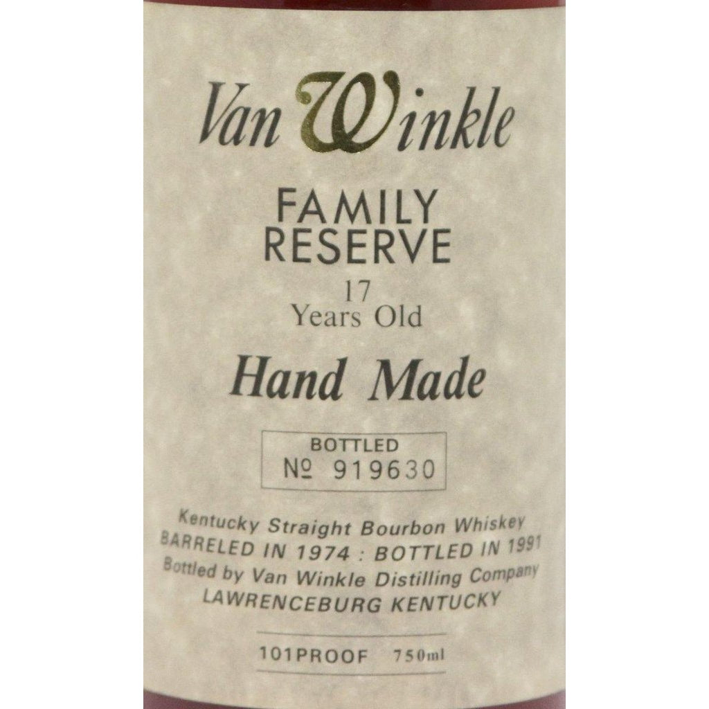 Van Winkle 1974 Family Reserve -  17 Year Old  Bourbon Whisky - The Really Good Whisky Company