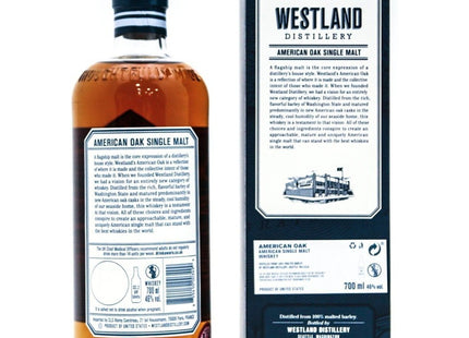 Westland American Oak Whiskey - 70cl 46%