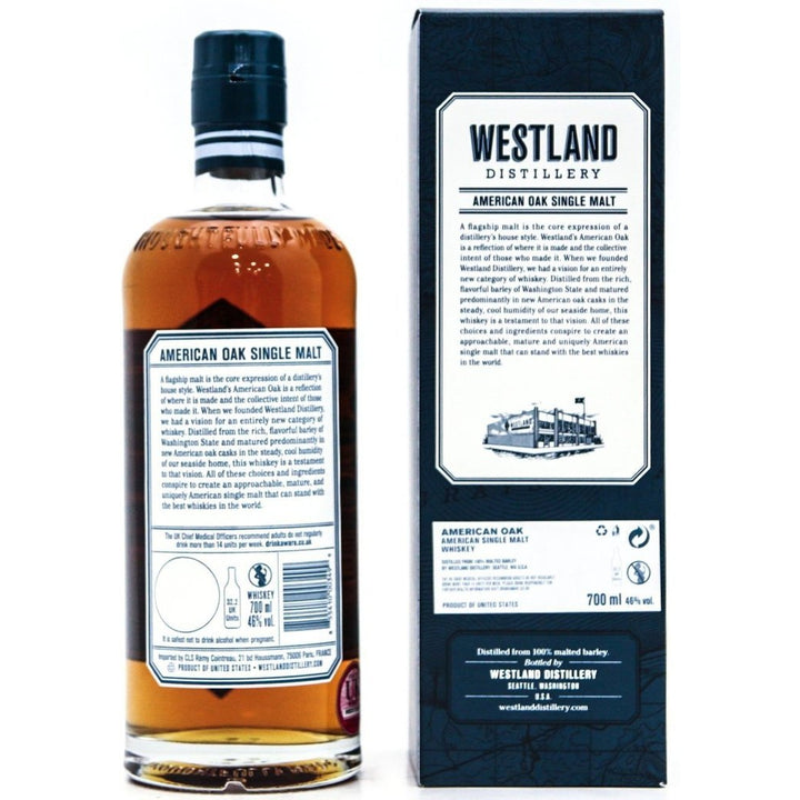 Westland American Oak Whiskey - 70cl 46%