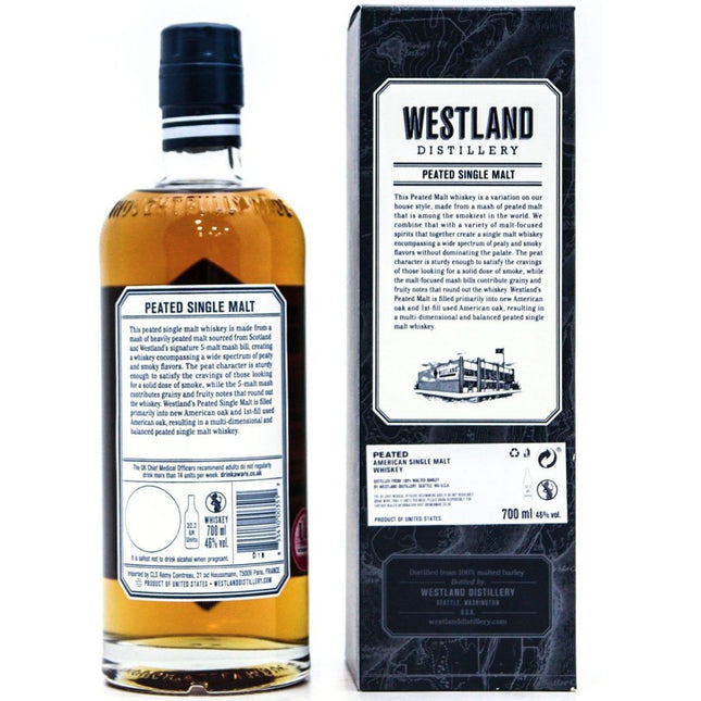 Westland Peated Malt Whiskey - 70cl 46%