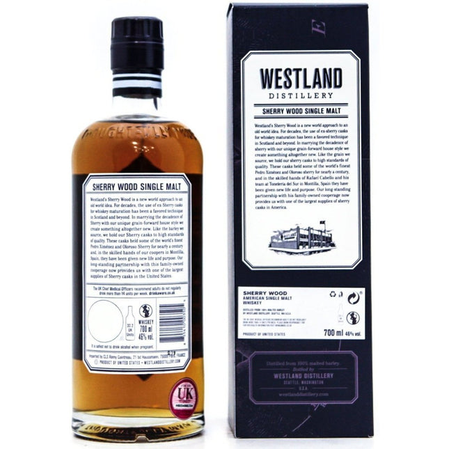 Westland Sherry Wood Single Malt American Whiskey - 70cl 46%