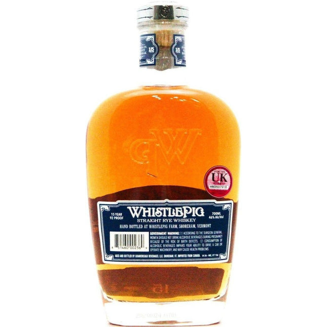 WhistlePig 15 Year Old - 70cl 46% - The Really Good Whisky Company
