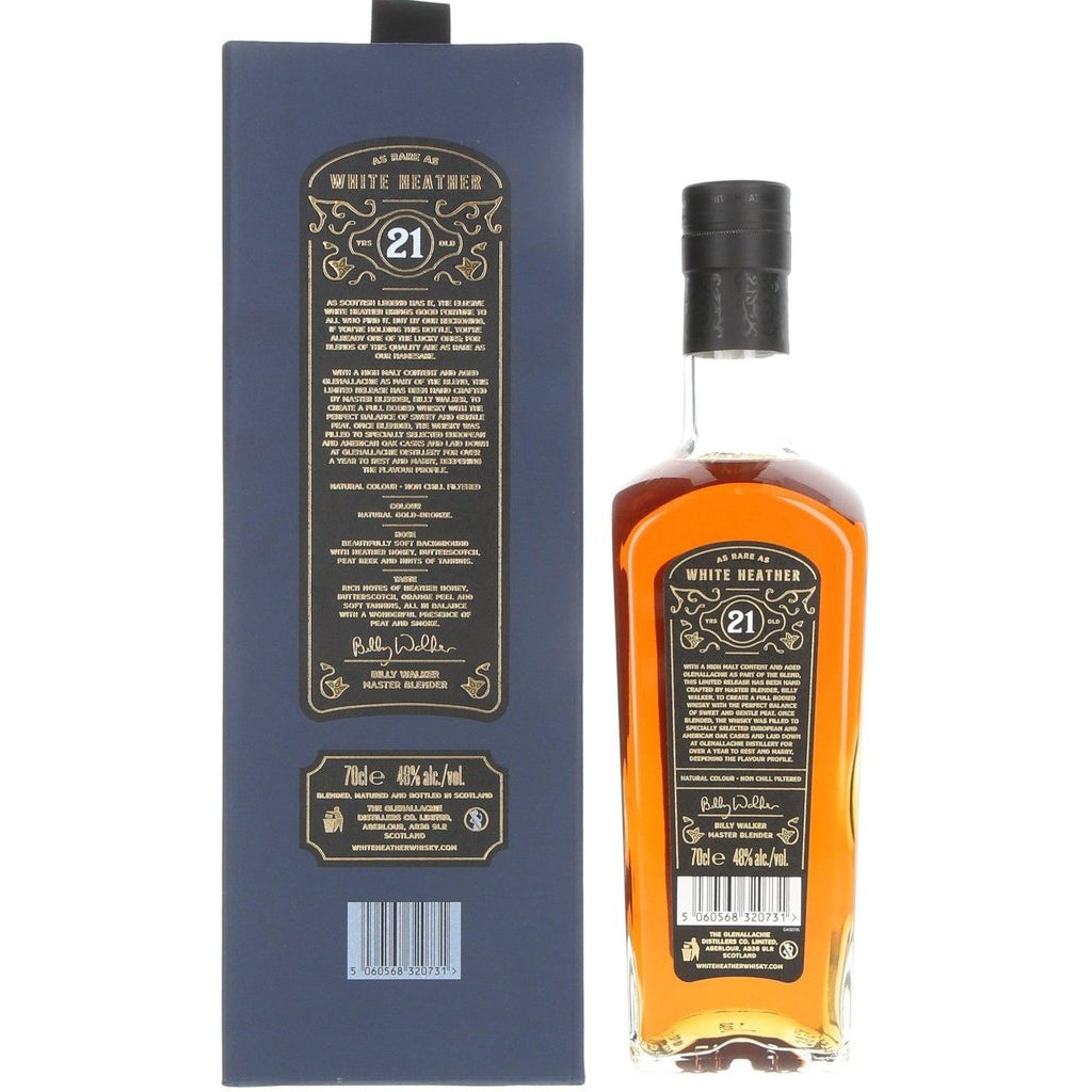 WHITE HEATHER 21 YEAR OLD BLENDED Scotch Whisky - 70cl - The Really Good Whisky Company